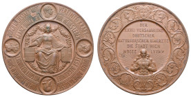 Medaillen Medaillen Ausland vor 1900
 Österreich, Wien, Franz Joseph I., Bronzemedaille (127,89 g, 68,0 mm), 1856, von Radnitzky, auf die 32. Versamm...