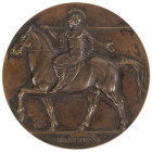 Medaillen Medaillen Deutschland nach 1900
 Sachsen, Dresden, Bronzemedaille (Dm. 101,5mm, ca. 431g), 1914, signiert G&S und Wrba, zur Erinnerung an d...