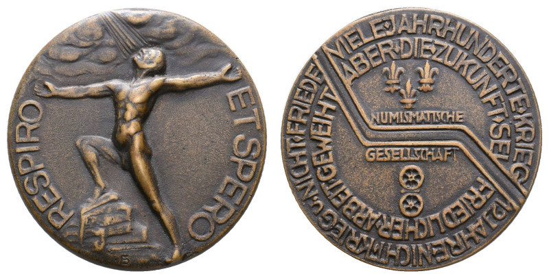 Medaillen Medaillen Deutschland nach 1900
 Wiesbaden/Mainz, Bronzemedaille (49,...