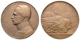 Medaillen Medaillen Ausland nach 1900
 Österreich, Franz Joseph I., Bronzemedaille (104,99 g, 64,2 mm), 1916, von G. Thiede, auf Oberst Alfred Freihe...