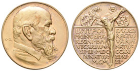 Medaillen Medaillen Karl Goetz
 Bronzemedaille (Dm. 36,0mm, 19,10g), 1912, von Karl Goetz, auf den Tod Luitpolds von Bayern. Av: Büste Luitpolds nach...