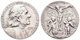 Medaillen Medaillen Karl Goetz
 Silbermedaille (Dm. 36,0mm, 19,40g), 1911, von Karl Goetz, auf den 100. Geburtstag von Franz Liszt. Av: Brustbild nac...