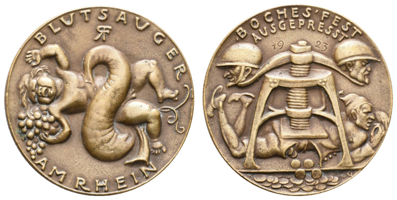 Medaillen Medaillen Karl Goetz
 Bronzegussmedaille (Dm. 61,2mm, 55,56g), 1923, ...