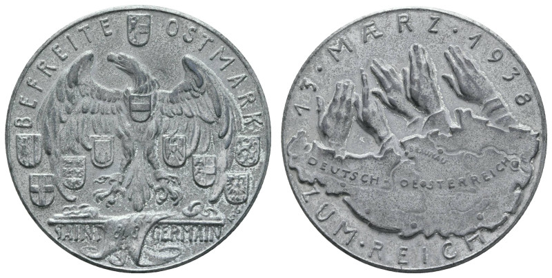 Medaillen Medaillen Karl Goetz
 Zinkmedaille (Dm. 36,0mm, 19,19g), 1938, von Ka...