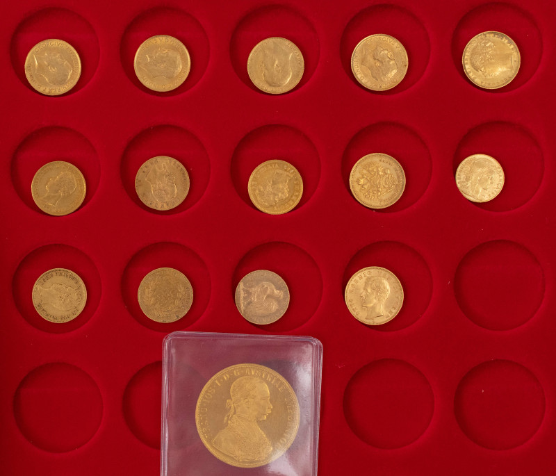 Sammlungen und Nachlässe Sammlungen Goldmünzen
 Lot von 14 Goldmünzen mit Ausga...