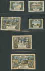 Banknoten Geldscheine der deutschen Kolonien
 Deutschland, Selbständiger deutscher Gebiete, Memel, 1/2 Mark - 100 Mark 22.2.1922 (P. 1-9), kommplette...