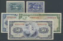 Banknoten Geldscheine Bank deutscher Länder
 BDL, 5 und 10 Pfennig o. D., Ro. 250, 251 (I), 10, 20, 50 Mark, Serie 1948, Ro. 238, 240. 241, Erh. III,...