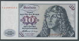 Banknoten Geldscheine Deutsche Bundesbank
 10 Deutsche Mark 2.1.1960, Austauschnote, Ser. Y/A, Ro. 263d, Erh. I-