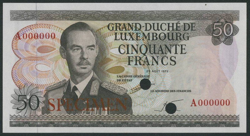 Banknoten Banknoten Europa
 Luxemburg, Grand Duché de Luxemburg, 50 Franc 25.8....