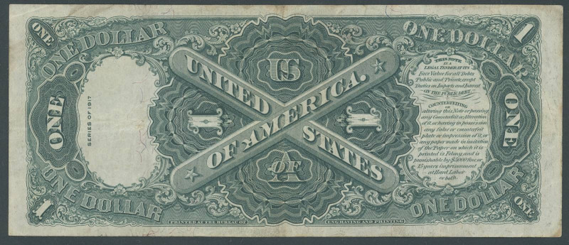 Banknoten Banknoten Nord- und Südamerika
 USA, 1 Dollar 1917, roter Stempel, Sp...