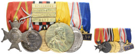 Deutsche Ordenspangen bis 1933
 Ordensspange mit 6 Auszeichnungen, dabei Schaumburg-Lippe Silbernes Verdienstkreuz, Silberne Militärverdienstmedaille...
