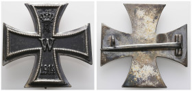 Auszeichnungen Deutscher Staaten bis 1933
 Preußen, Eisernes Kreuz 1914 1. Klasse, flache Form, magnetisch, OEK 1908, im braunen Verleihungsetui mit ...
