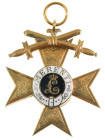 Auszeichnungen Deutscher Staaten bis 1933
 Bayern. Militär-Verdienstkreuz 1. Klasse 3. Form (1913-1921) mit Schwertern, Kupfer vergoldet, emaillierte...