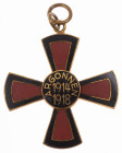 Auszeichnungen Weim. Rep. und Freikorps 1918/33
 Argonnen-Kreuz 1914-1918, Buntmetall, versilbert, emailliert, rückseitig mit eingestanztem Herstelle...