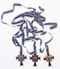 3. Reich Zivile Auszeichnungen
 3x Ehrenkreuz der Deutschen Mutter, 1. Stufe, 2. Form, 16. Dezember 1938, in Gold, in Silber und in Bronze, OEK 3513,...