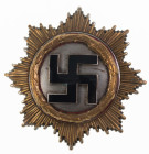 Allg. militärische Auszeichnungen 2. Weltkrieg
 Deutsches Kreuz in Gold, Cupal/Tombak versilbert/vergoldet, Typ 3, 70,19 g, 4 kleine Kugelkopfnieten,...