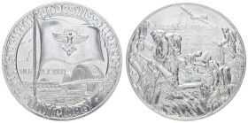 Plaketten, nichttragbare Medaillen und Preise
 Aluminiummedaille (Dm 81 mm, 63 g), 1939, unsigniert, auf den Reichswettkampf des NS-Fliegerkorps Düss...