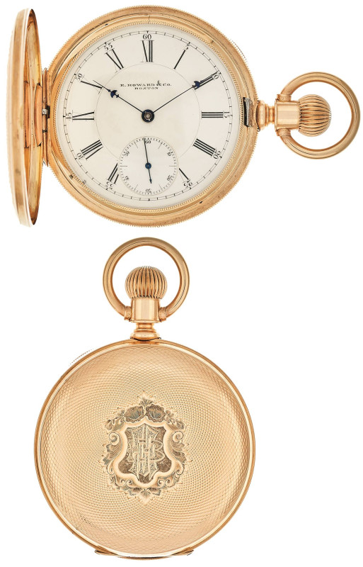 Taschenuhren 1801-1900
 E. Howard & Co. Boston Savonette Taschenuhr. Ca. 55mm, ...