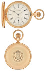 Taschenuhren 1801-1900
 E. Howard & Co. Boston Savonette Taschenuhr. Ca. 55mm, 585er Rotgold, Handaufzug. Weißes Ziffernblatt mit schwarzen, römische...