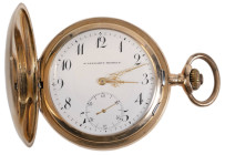 Taschenuhren 1801-1900
 Savonette Taschenuhr. Ca. 51mm, 585er Gold, Handaufzug. Emailliertes Ziffernblatt mit goldenen Louis XV Zeigern und arabische...