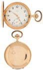 Taschenuhren ab 1901
 Alpina Savonette Taschenuhr. Ca. 53mm, 585er Rotgold, Handaufzug. Emailliertes Ziffernblatt mit arabischen Ziffern und Louis-XV...