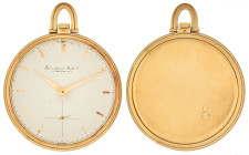 Taschenuhren ab 1901
 IWC Schaffhausen Frackuhr. Ca. 46mm, 750er Gelbgold, Handaufzug. Um 1960, silberfarbenes Ziffernblatt mit goldfarbenen Indizes ...