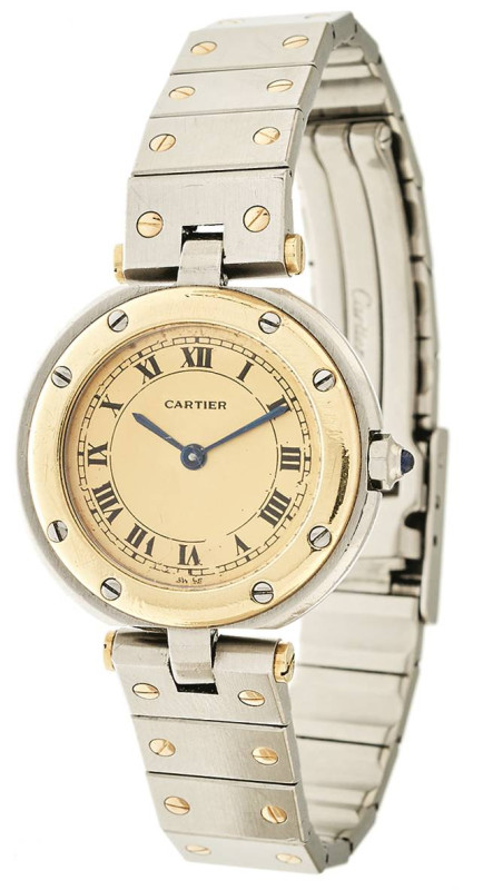 Damenarmbanduhr divers
 Santos de Cartier Damen Armbanduhr. Ca. 26mm, Gold und ...