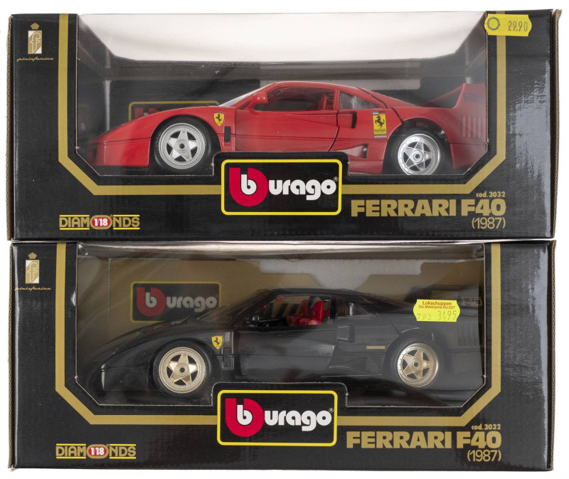 Bburago 1:18
 FERRARI F40, 11 fast nur verschiedene Modelle mit Ausführung 3022...