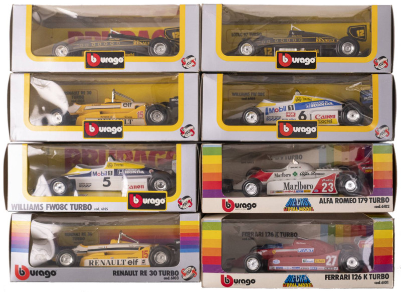 Bburago Formel 1 in 1:24
 16 frühe Modelle, teils noch in Die Cast bzw. Regenbo...