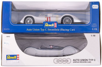 Revell Modellautos 1:18
 AUTO UNION TYP C Stromlinie, einmal als Racing Car (Revell Nr. 08436) und einmal als World Record Car (Revell Nr. 08420), je...