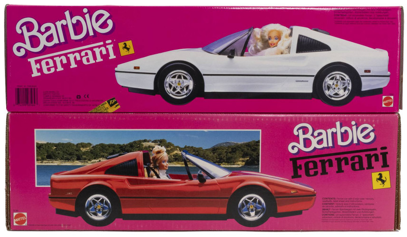 Zubehör
 FERRARI Cabrio in weiß und in rot, ca. 1986, je in noch verschlossener...