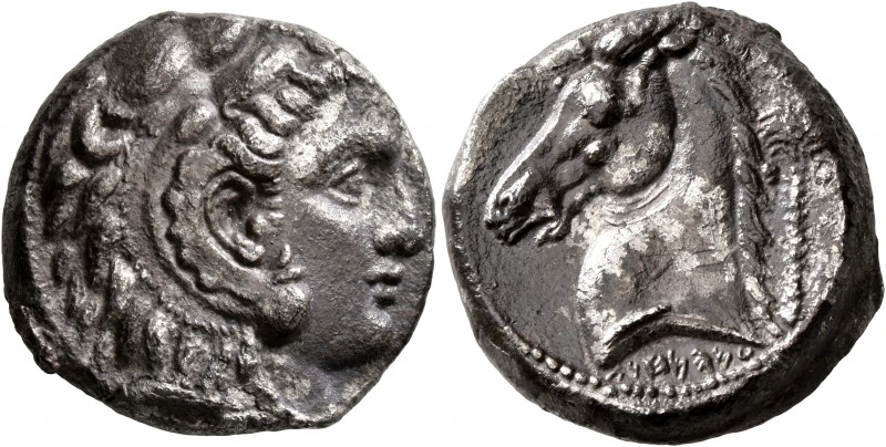 SICILY. Entella (?). Punic issues, circa 300-289 BC. Tetradrachm (Silver, 24 mm,...