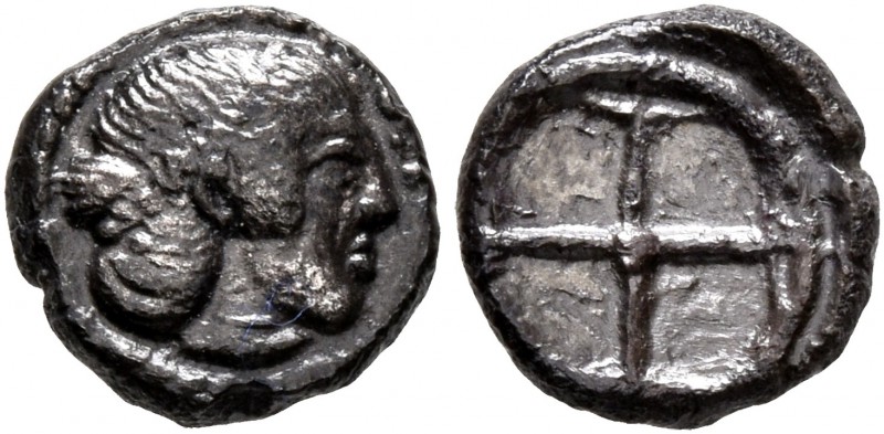 SICILY. Syracuse. Deinomenid Tyranny, 485-466 BC. Obol (Silver, 8 mm, 0.55 g), c...