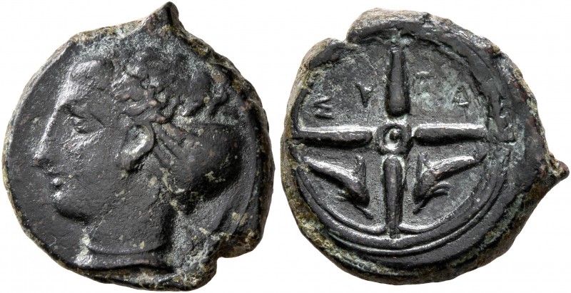 SICILY. Syracuse. Second Democracy, 466-405 BC. Hemilitron (Bronze, 16 mm, 3.82 ...