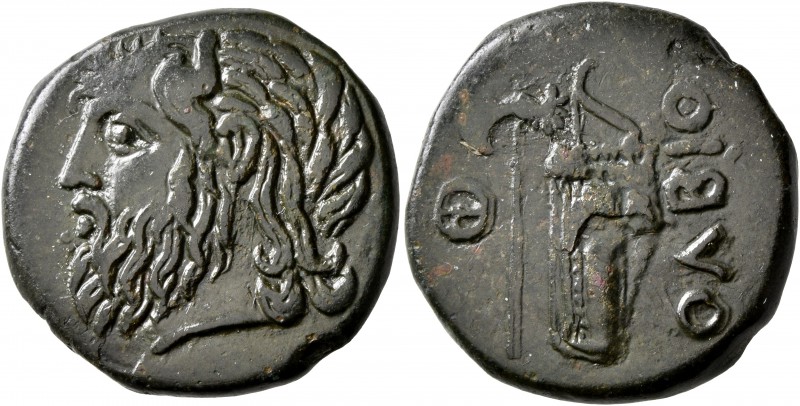 SKYTHIA. Olbia. Circa 310-280 BC. AE (Bronze, 24 mm, 12.43 g, 3 h). Horned head ...