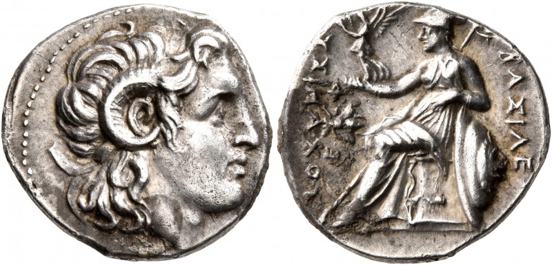 KINGS OF THRACE. Lysimachos, 305-281 BC. Drachm (Silver, 18 mm, 4.24 g, 12 h), E...