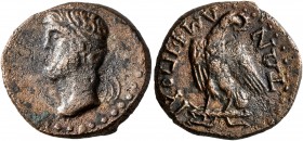 MACEDON. Amphipolis. Circa 148-32/1 BC. AE (Bronze, 17 mm, 3.15 g, 7 h). Diademed head of Zeus to left. Rev. ΑΜΦΙΠΟΛΕΙΤΩΝ Eagle, with wings spread, st...