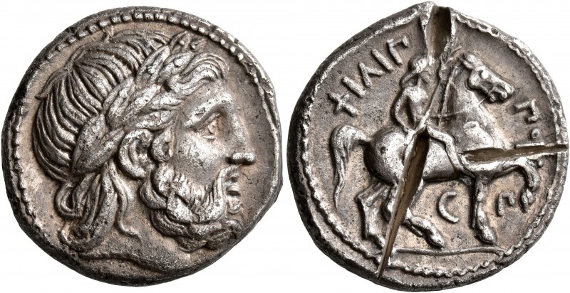 KINGS OF MACEDON. Philip II, 359-336 BC. Tetradrachm (Silver, 24 mm, 14.08 g, 9 ...