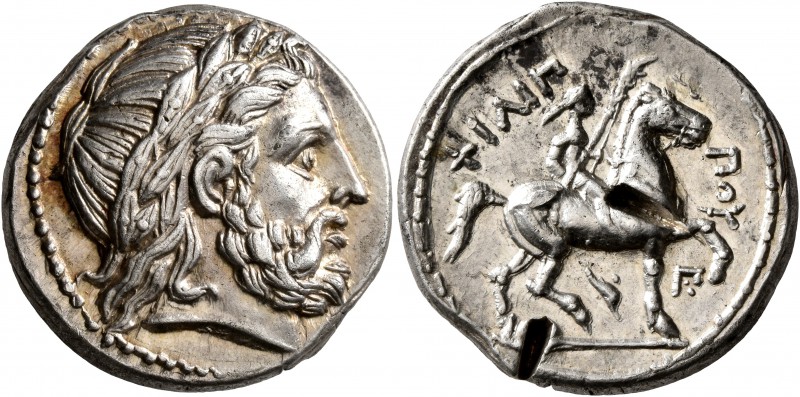 KINGS OF MACEDON. Philip II, 359-336 BC. Tetradrachm (Silver, 24 mm, 14.38 g, 1 ...