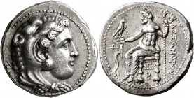 KINGS OF MACEDON. Alexander III ‘the Great’, 336-323 BC. Tetradrachm (Silver, 27 mm, 17.18 g, 10 h), Tarsos, struck under Menes or Philotas, circa 327...