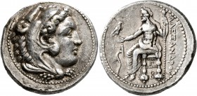 KINGS OF MACEDON. Alexander III ‘the Great’, 336-323 BC. Tetradrachm (Silver, 27 mm, 17.18 g, 8 h), Tarsos, struck under Menes or Philotas, circa 327-...