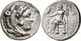 KINGS OF MACEDON. Alexander III ‘the Great’, 336-323 BC. Tetradrachm (Silver, 26 mm, 17.16 g, 9 h), Tarsos, struck under Menes or Philotas, circa 327-...
