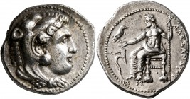KINGS OF MACEDON. Alexander III ‘the Great’, 336-323 BC. Tetradrachm (Silver, 27 mm, 17.17 g, 4 h), Tarsos, struck under Menes or Philotas, circa 327-...