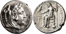 KINGS OF MACEDON. Alexander III ‘the Great’, 336-323 BC. Tetradrachm (Silver, 26 mm, 17.13 g, 6 h), Tarsos, struck under Menes or Philotas, circa 327-...
