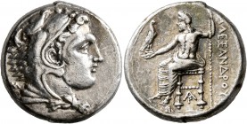 KINGS OF MACEDON. Alexander III ‘the Great’, 336-323 BC. Tetradrachm (Silver, 23 mm, 17.14 g, 12 h), Arados, struck under Menes, circa 325/4-324/3. He...