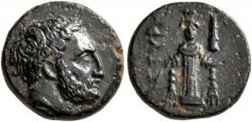MYSIA. Astyra. Tissaphernes, circa 400-395 BC. Chalkous (Bronze, 12 mm, 1.72 g, 11 h). [TIΣΣA] Bare head of Tissaphernes to right. Rev. AΣTΥΡH Facing ...