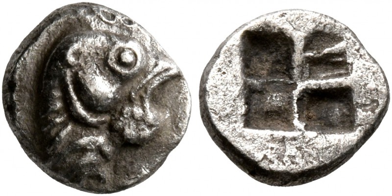 TROAS. Dardanos. Late 6-early 5th century BC. Obol (Silver, 8 mm, 0.64 g). Head ...