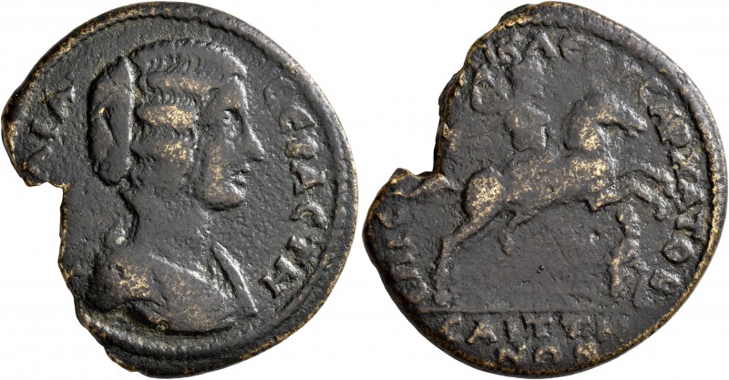 LYDIA. Saitta. Julia Domna, Augusta, 193-217. Medallion (Orichalcum, 37 mm, 24.6...