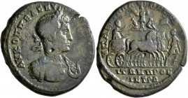 MOESIA INFERIOR. Nicopolis ad Istrum. Macrinus, 217-218. Tetrassarion (Bronze, 27 mm, 11.36 g, 7 h), Marcus Claudius Agrippa, legatus consularis. AY K...