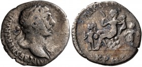CRETE. Koinon of Crete. Trajan, 98-117. Drachm (Silver, 18 mm, 2.64 g, 6 h), Rome mint, for Crete, 116/7. IMP CAES NER TRAIA [OPTIM AVG GER DAC PART] ...